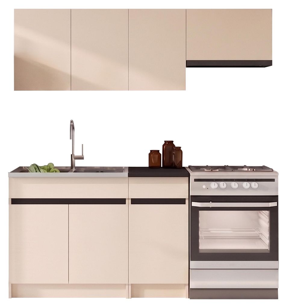 MIRJAN24 Küche Ezra 180, Küchenzeile, 5 Schrank-Module frei Produktbild 