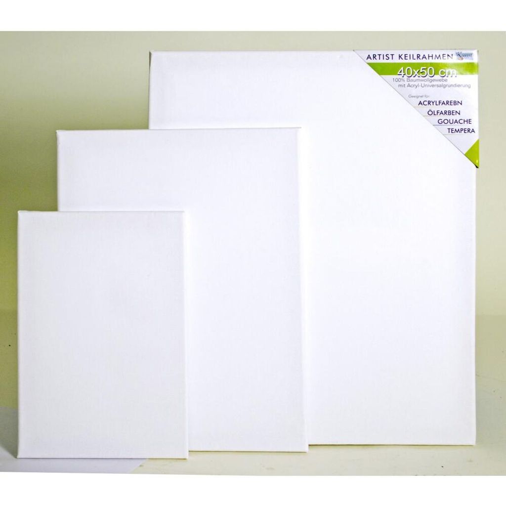 20x 3er Set Keilrahmen Leinwand Economy verschiedene Größen 20 - 50cm