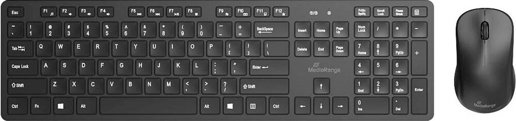 MediaRange MROS107 Set di tastiera e mouse wireless nero Immagine del prodotto 