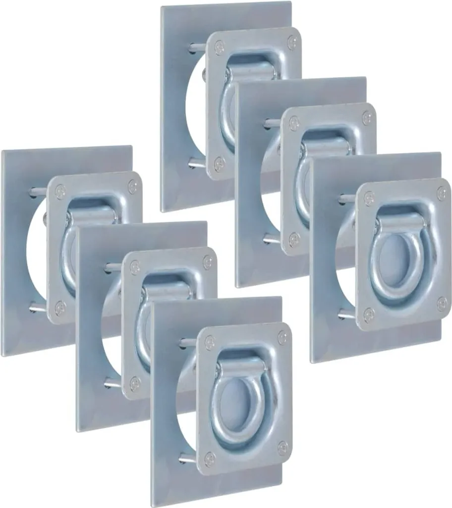 Anneaux d'arrimage pour remorque 6 pcs en acier galvanisé 2000 kg