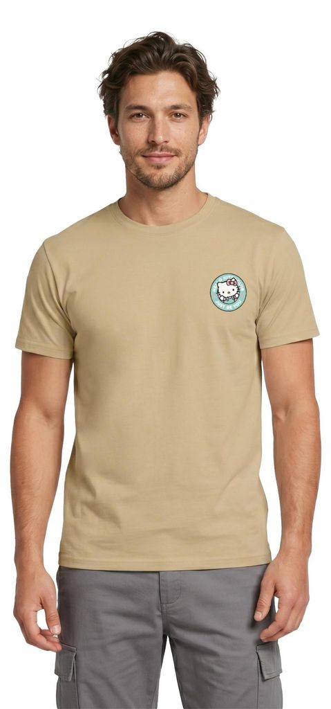 Spreadshirt Hello Kitty Club Just Be You Männer T-Shirt, L, Sandbeige