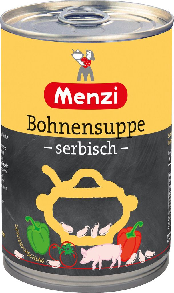Menzi Serbische Bohnensuppe mit weißen Bohnen pikant Produktbild 