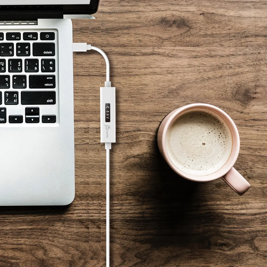 Câble USB-C intelligent j5create JUCP14 avec affichage de la puissance - 2