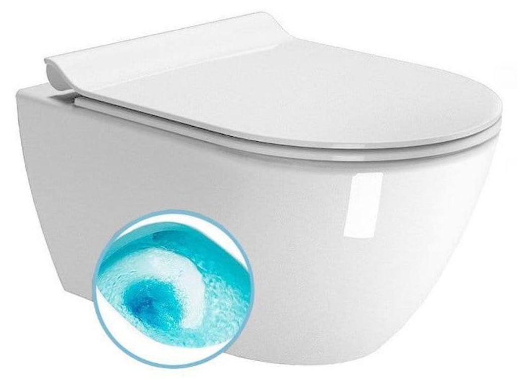 Wc Hängende - 50x36 Cm - Rimfree - Duroplast Toilettensitz Produktbild 