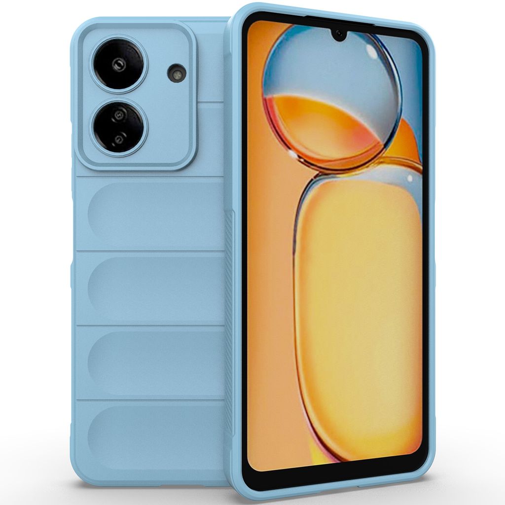 Handyhülle Mit 3 Schutzfolien Für Xiaomi Redmi 13C 4G / Poco C65 | Weiches Silikon, Blau | Vollzugriff Auf Alle Anschlüsse & Tasten