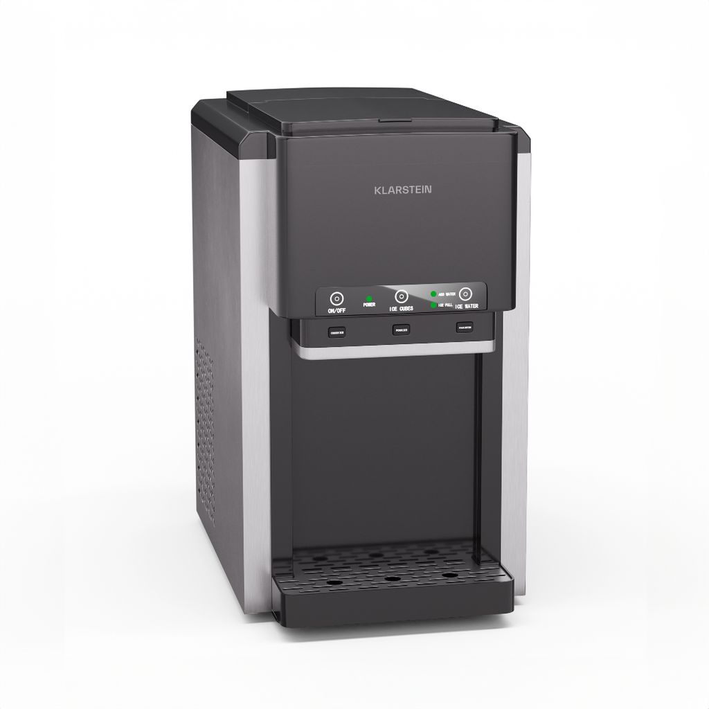 Klarstein ArcticBlend 3in1-Eiswürfelmaschine – 20 kg/24 h, Kugeleis & Crushed Ice, Wasserspender, 6-Liter-Wassertank, Edelstahl, Eiswürfelberei...