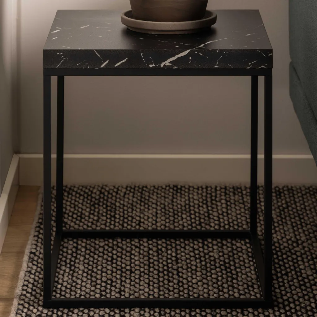 Table basse HAMBURG robuste avec structure métallique et finitions bois - 8