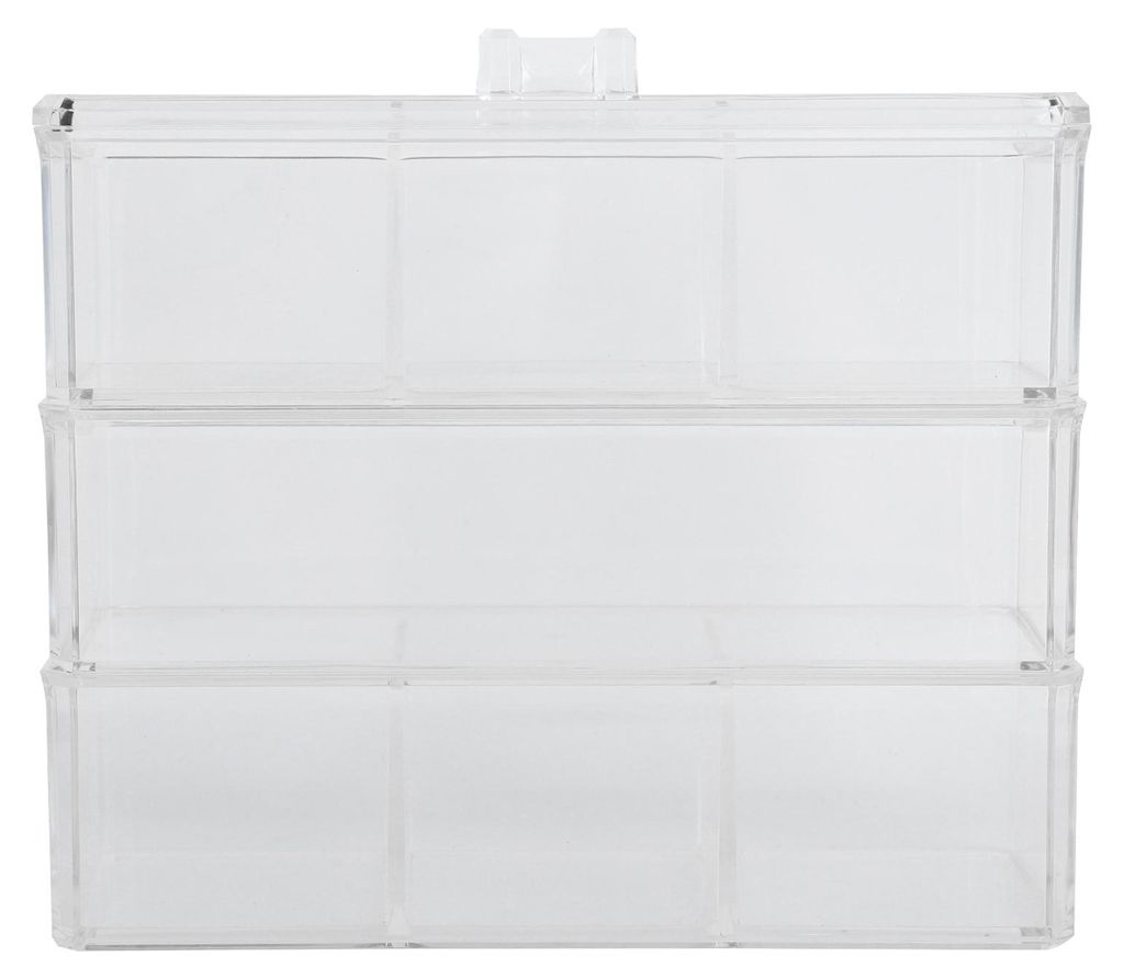 Multifunktionale Aufbewahrungsbox für Schmuck und Kosmetik, transparenter Organizer für die Badezimmerablage