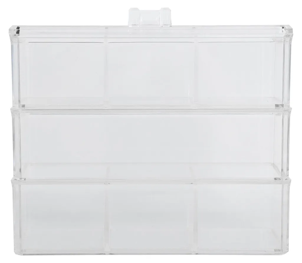 Coffret bijoux multifonctionnel et transparent anti-poussière 4 tiroirs