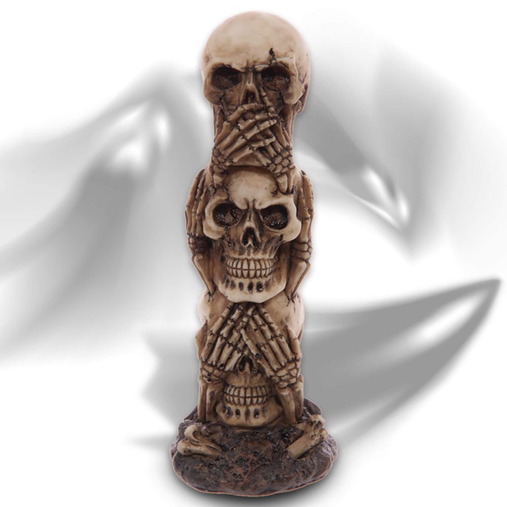 Hochwertige Totenkopf-Deckenlampe mit Skeletten