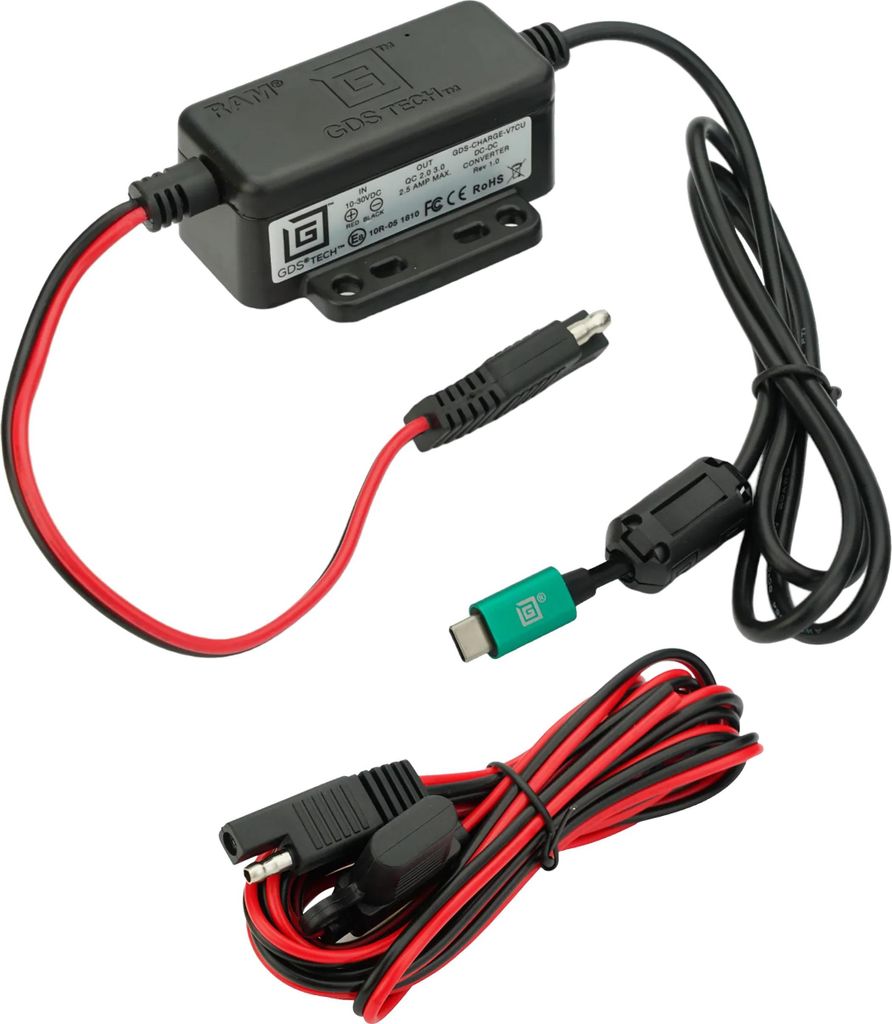 RAM Mounts - GDS Modular 10-30V Hardwire Charger with Male USB Type-C - RAM-GDS-CHARGE-V7CU