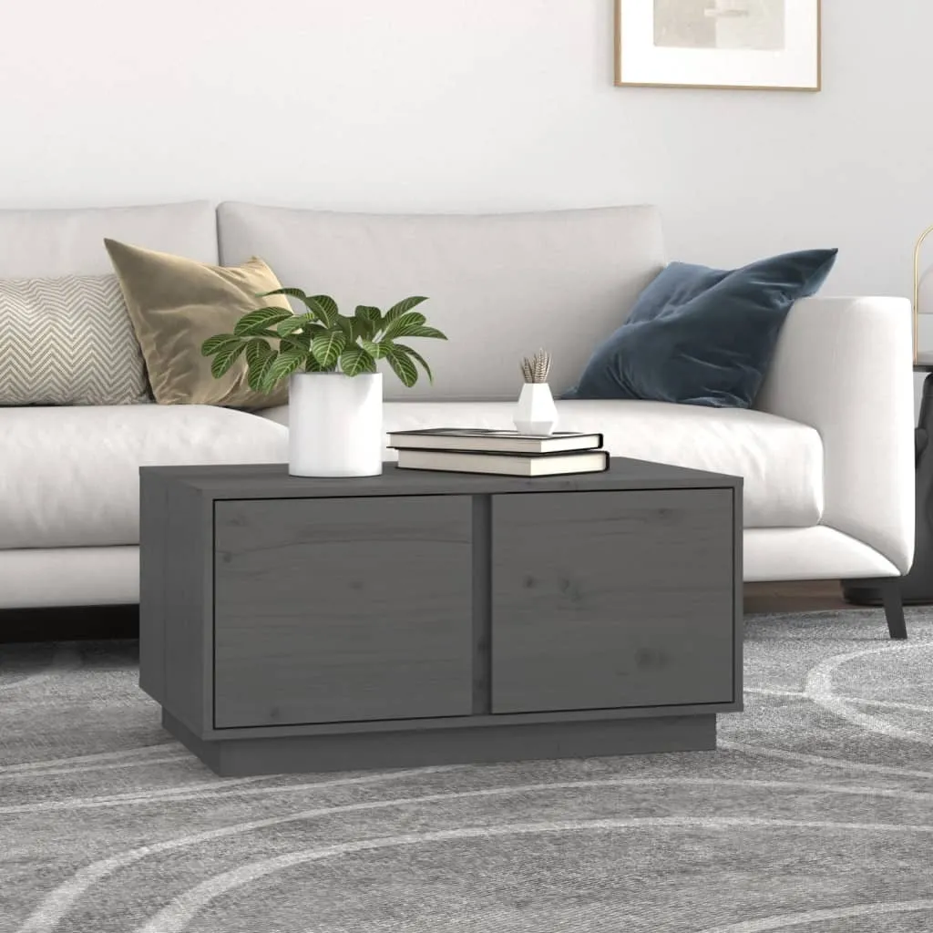 Tavolino Grigio Maison Exclusive: Legno Massello di Pino per la Tua Casa