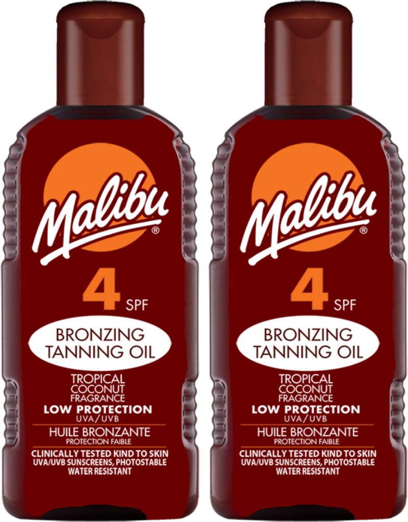 Malibu Bräunungsöl Olejek Do Opalania SPF4 200ml x2szt