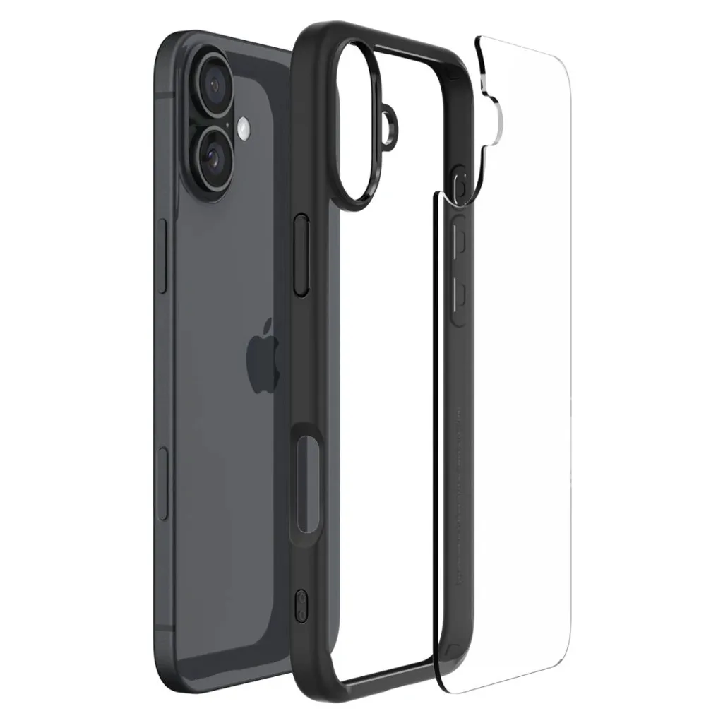 Cover Spigen Ultra Hybrid iPhone 16 Matte Black: Design e Protezione - 9