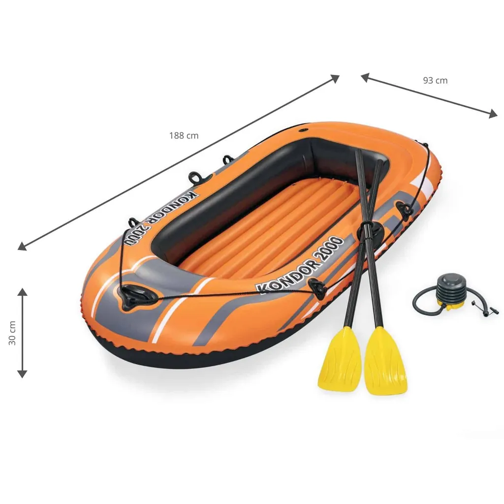 Bateau de plage pour lac et mer Bestway Hydro-Force Raft Set 61062 - 73