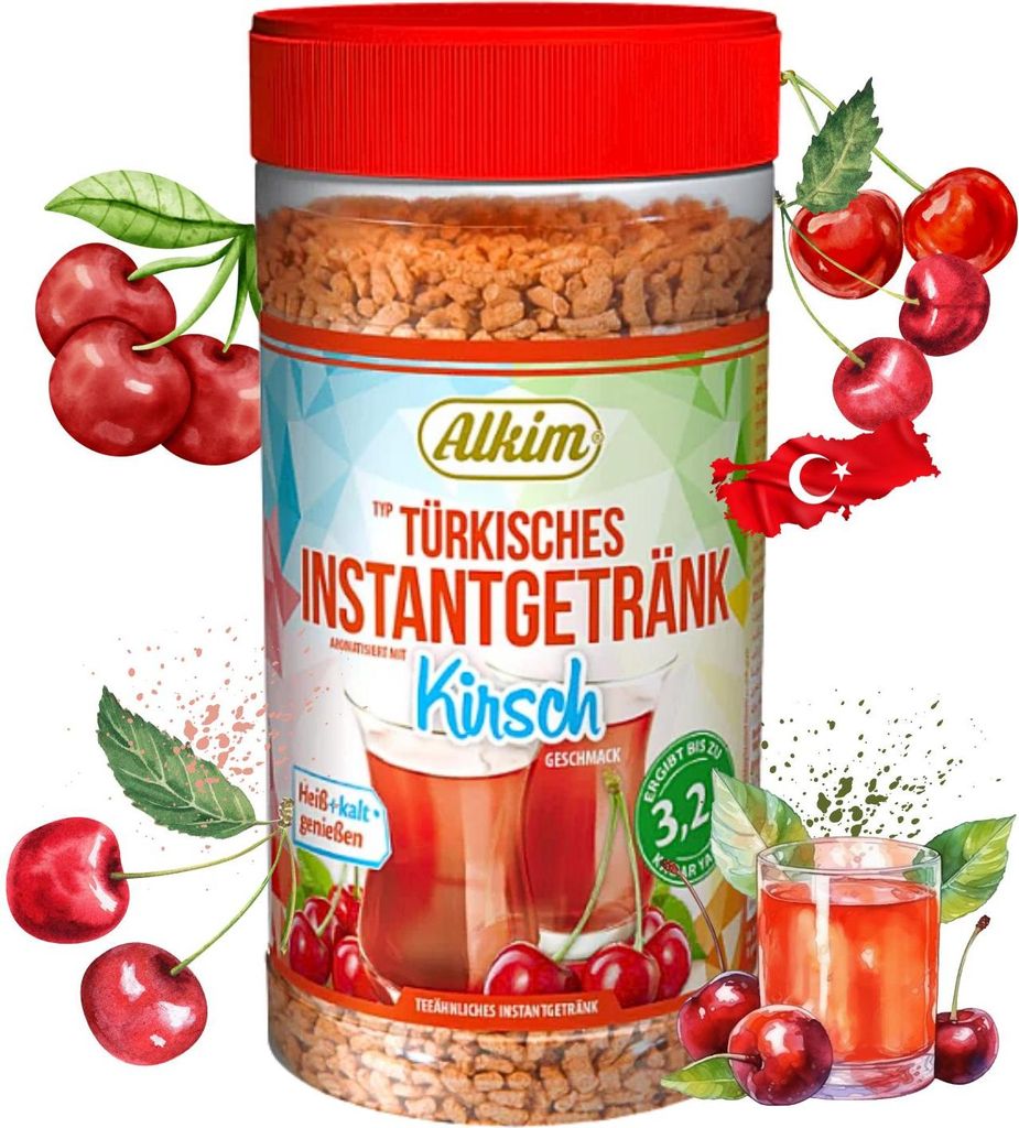 ALKIM Türkisches Instantgetränk Kirsche 1 x 400g Teegetränk Produktbild 