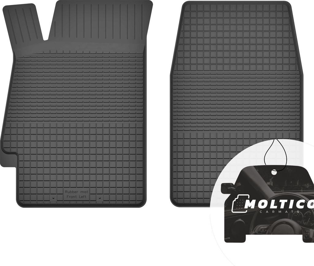Vorne Gummimatten mit Rand Auto Fußmatten Gummi Automatten Passgenau 2-teilig Set - passend für Honda Accord VI 1997-2002