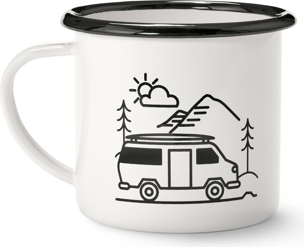 Tchibo Emaille Tasse, Camping Becher, Kaffeetasse mit Produktbild 