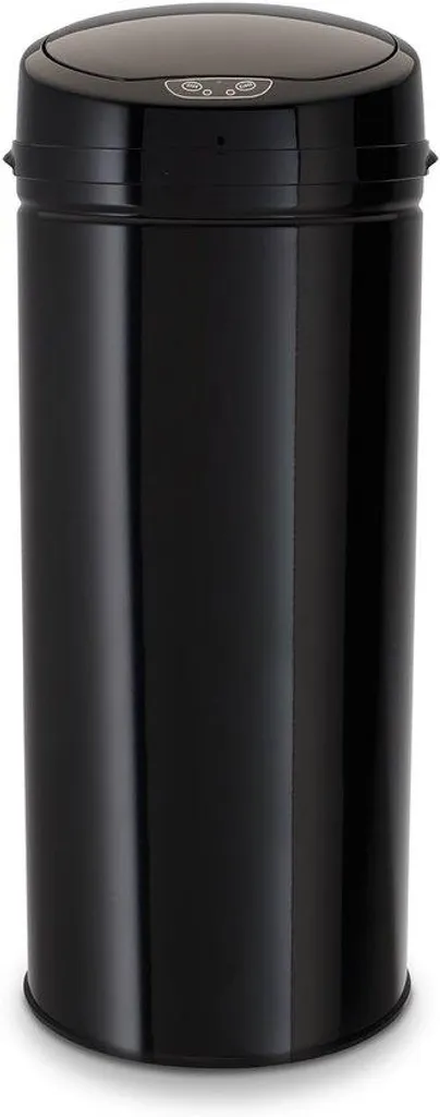 Poubelle de cuisine 42L inox noir automatique idéale pour toute la famille