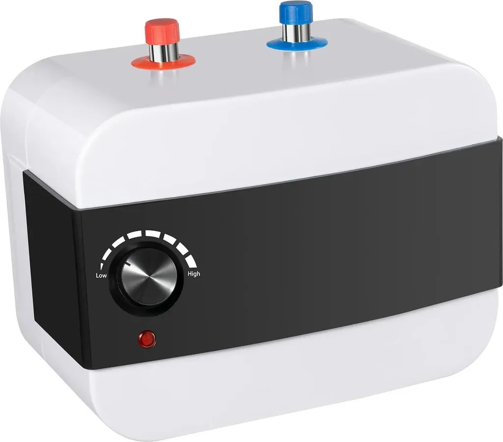 Petit chauffe-eau électrique de stockage 6 litres 1500W réglable Blanc