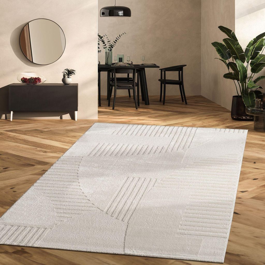 TT Home Wohnzimmer Teppich Schlafzimmer Kurzflor Soft Produktbild 