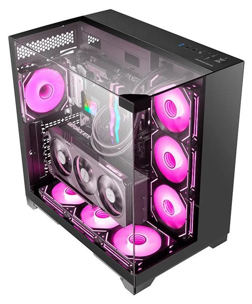Mars Gaming MC-Vision Boîtier Frameless Design Triple Verre Trempé