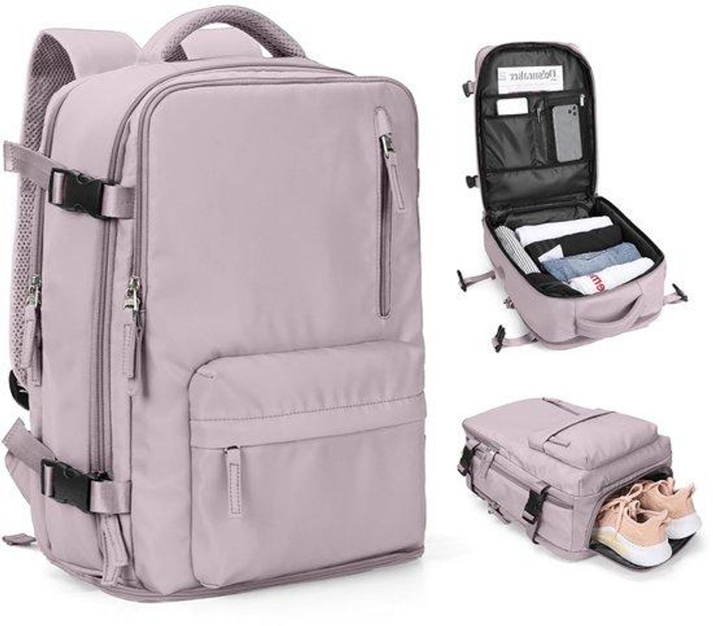 Wasserdichter Reiserucksack für Flugzeug, 14 Zoll, Damen, Herren