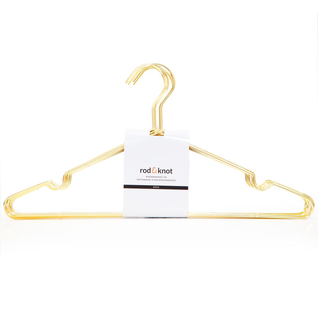 Metall Kleiderbügel 8er Set goldfarben