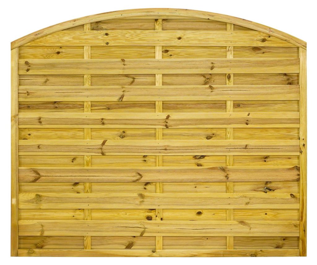 Ligna Gard Dichtzaun Lausanne gebogen 180x150 cm Holzzaun Kiefer Kesseldruckimprägniert 44x44 mm Rahmen