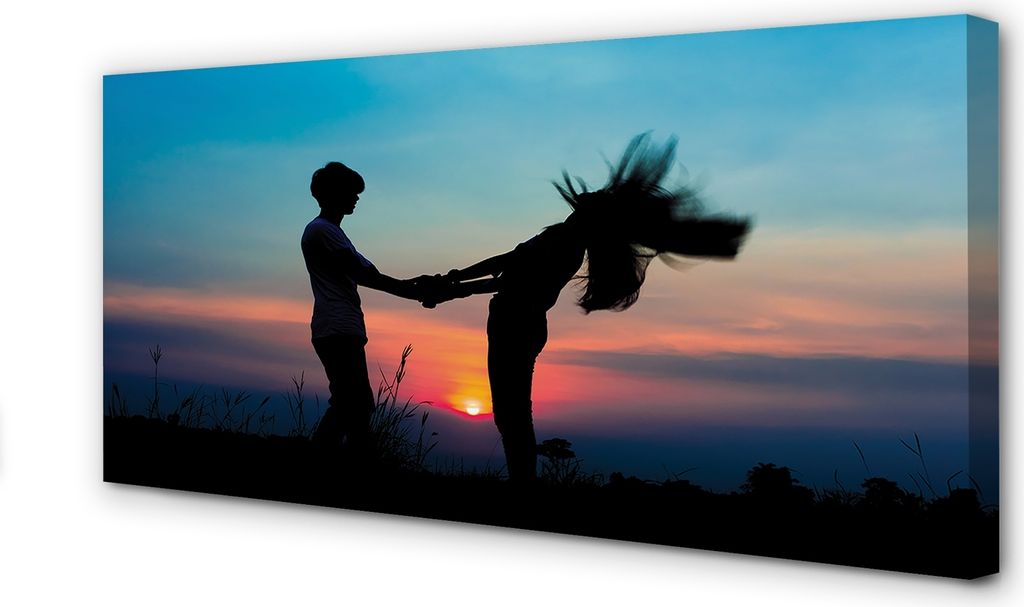 Leinwandbild 120x60 Wandkunst Menschen Himmel Westen