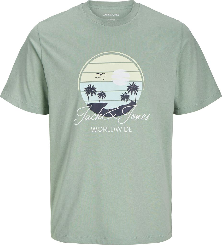 Jack&Jones T-Shirt XXL grün JJPALM Palmenprint