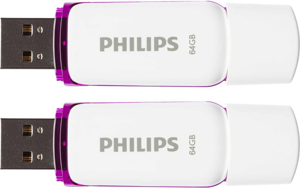 Philips USB 2.0 2-Pack      64GB Snow Edition Magic Purple Produktbild 