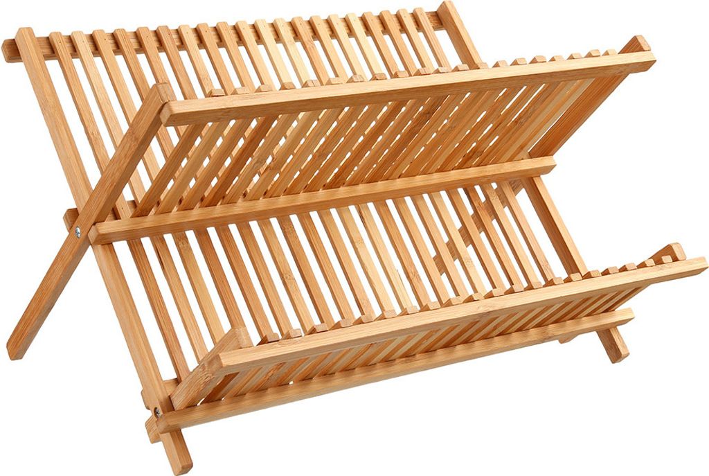 Bambusový odkapávač na nádobí, dvoupatrový Obrázek produktu 