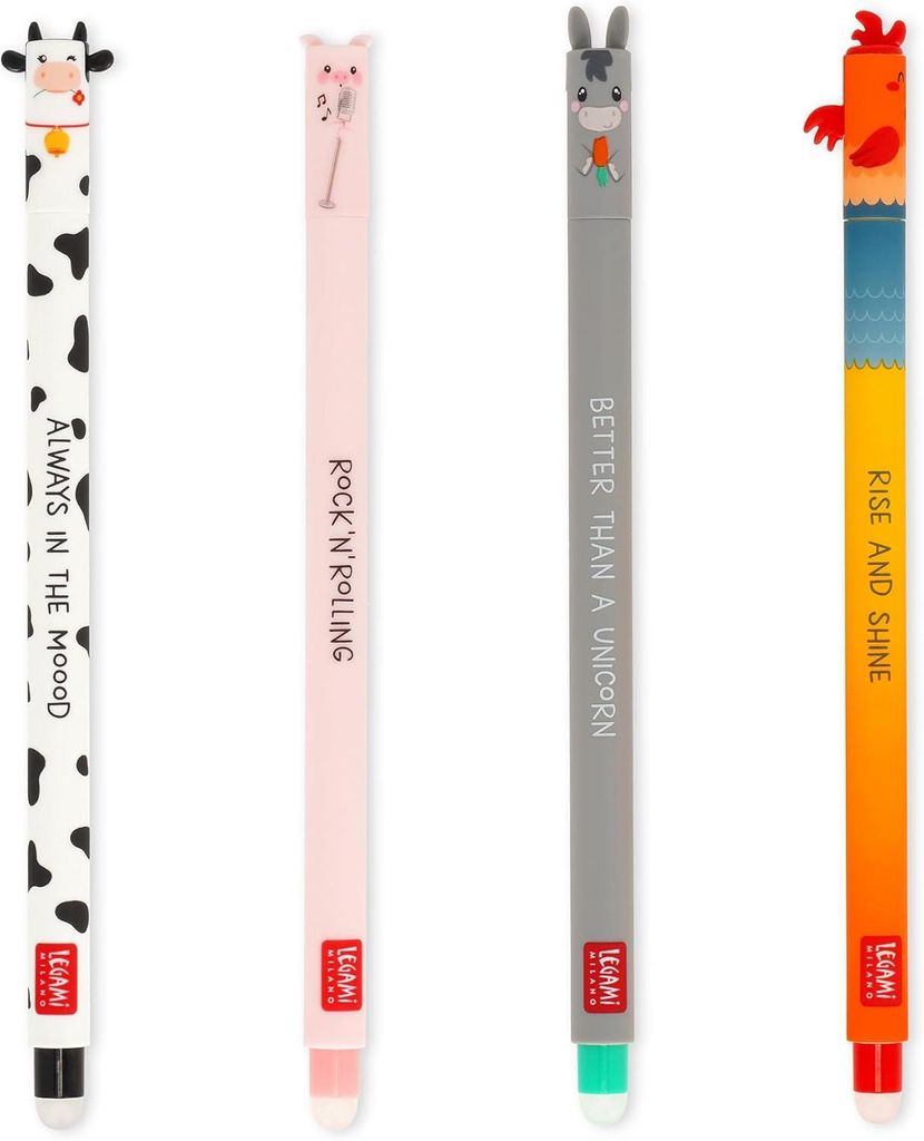 Legami Erasable Gel Pen Set Farm Sweet Farm, 4-tlg., Immagine del prodotto 