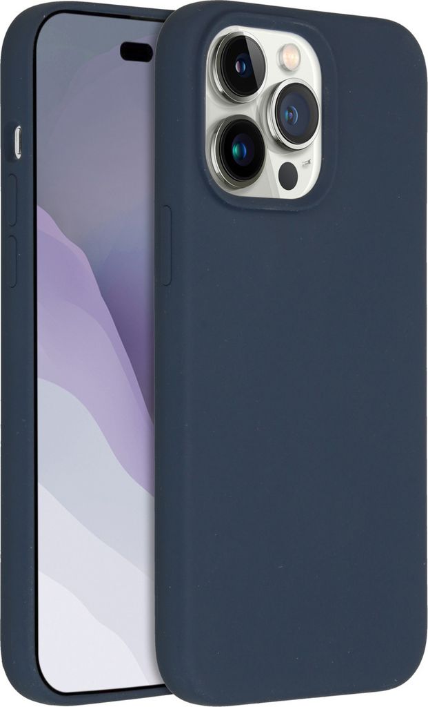Accezz Liquid Silikoncase iPhone 14 Pro Max - Dunkelblau