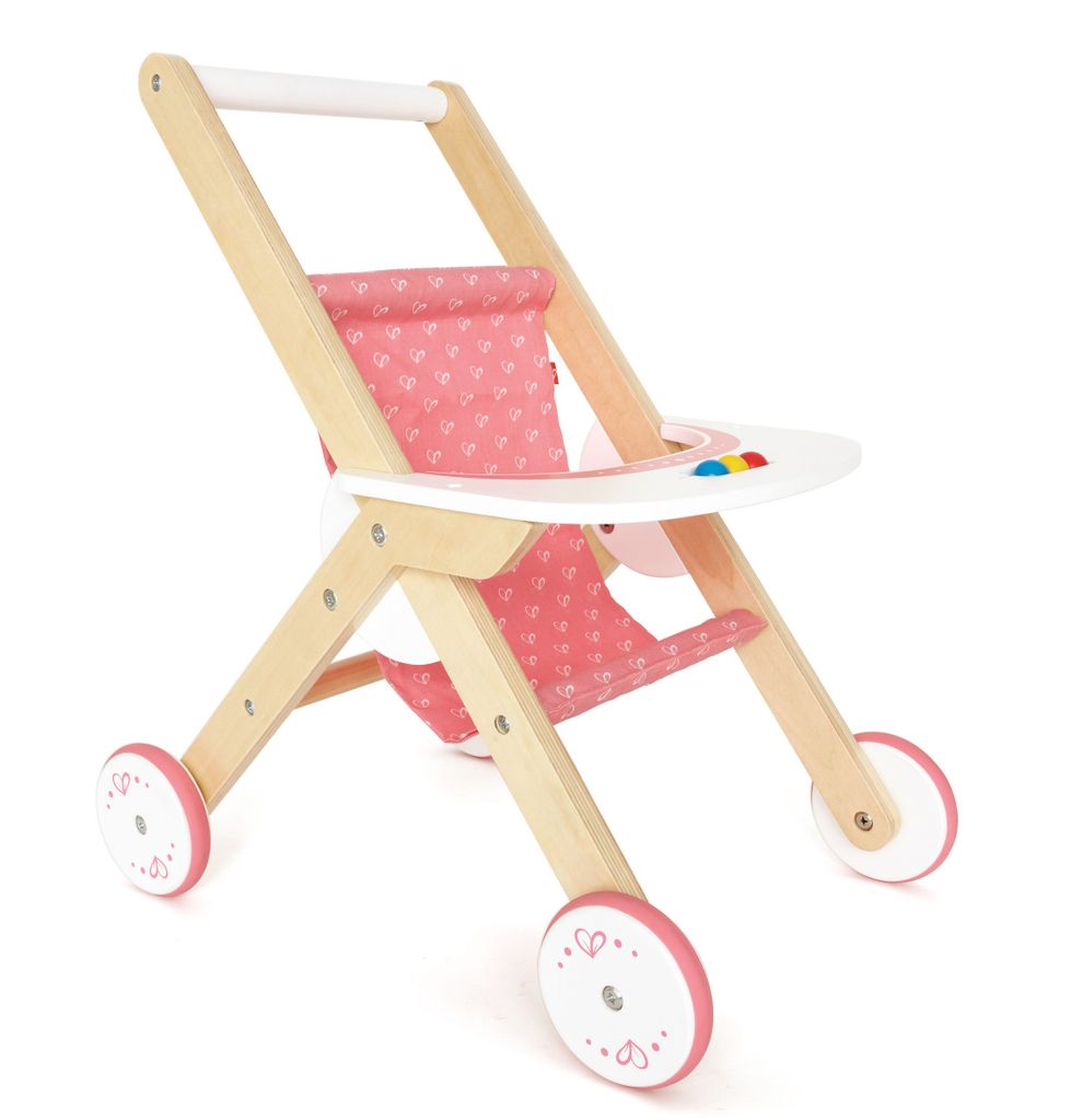 Hape Holz Puppenwagen Buggy - nachhaltiges Spielzeug für Kinder