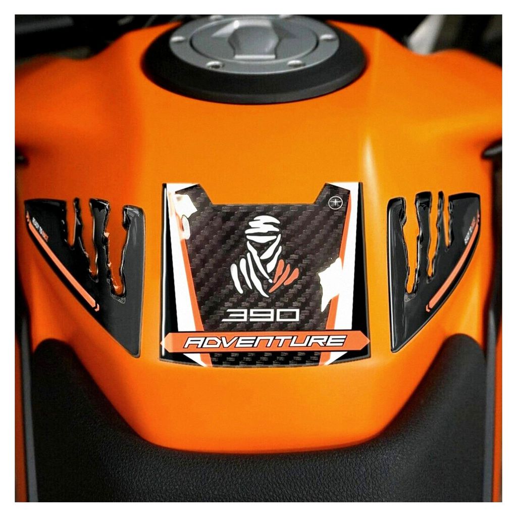3D Aufkleber für Motorrad Tankpad Schutz und Dekoration aus Harz kompatibel mit KTM 390 Adventure