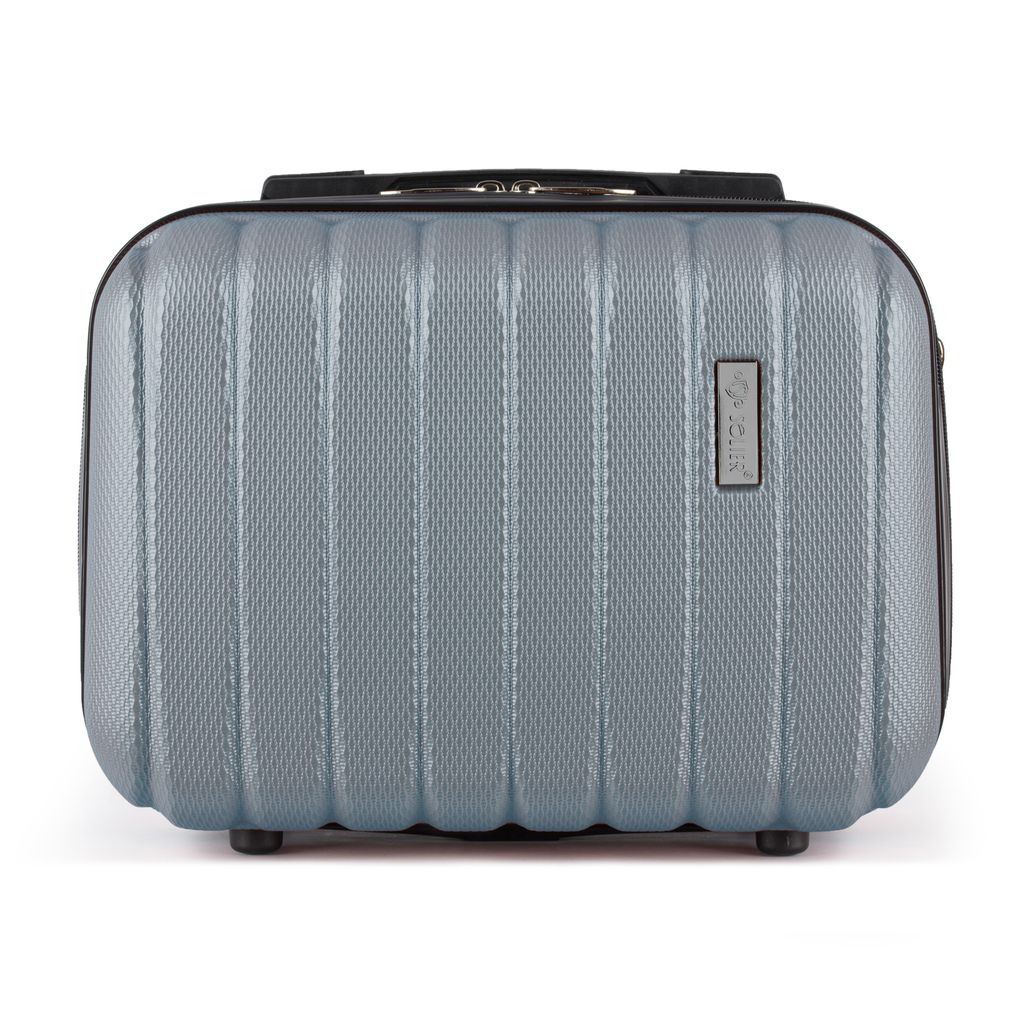 Solier Hartschalen Reisekoffer, Gepäck, Reisekosmetikkoffer, Handgepäck, XS-Koffer 11 L Silber
