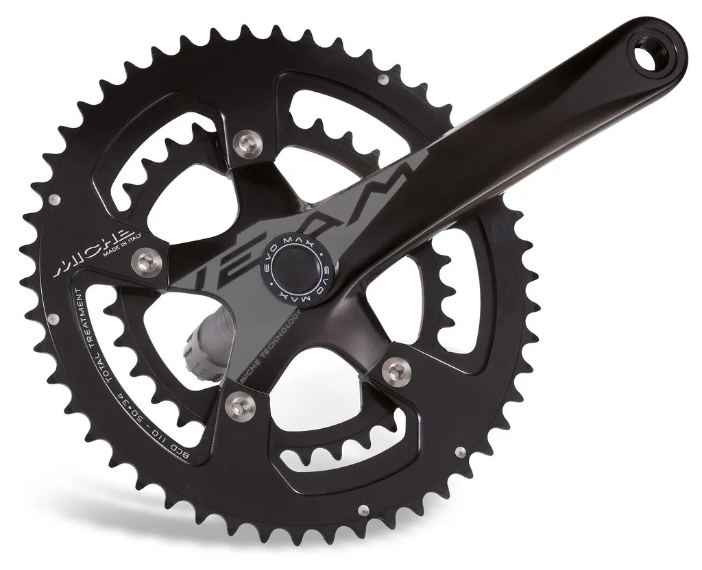 Pédalier Miche Team Evo Max 170mm 34-50 Noir pour Vélo de Route