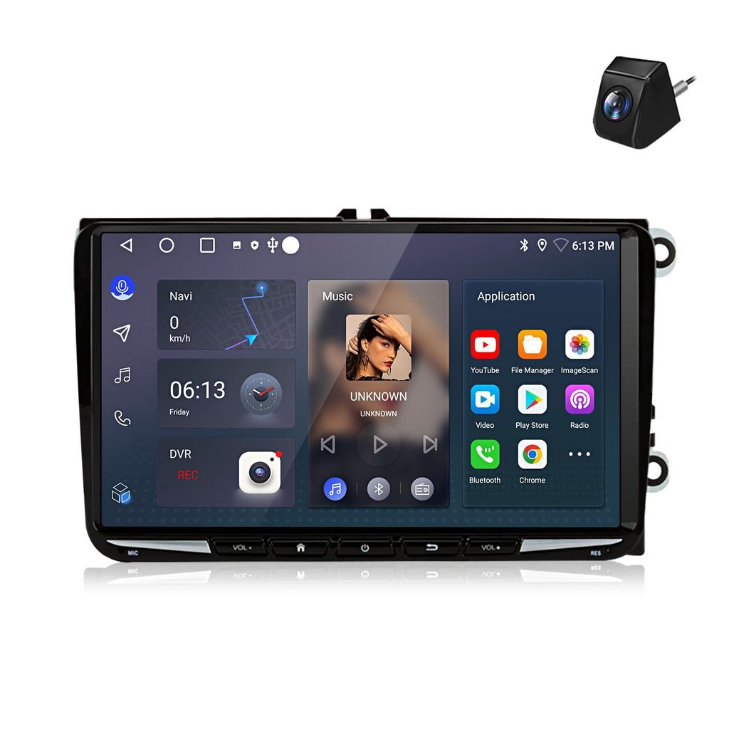 9" Android Autorádio 64GB pre VW Golf 5 6 Passat B6 B7 Obrázok produktu 