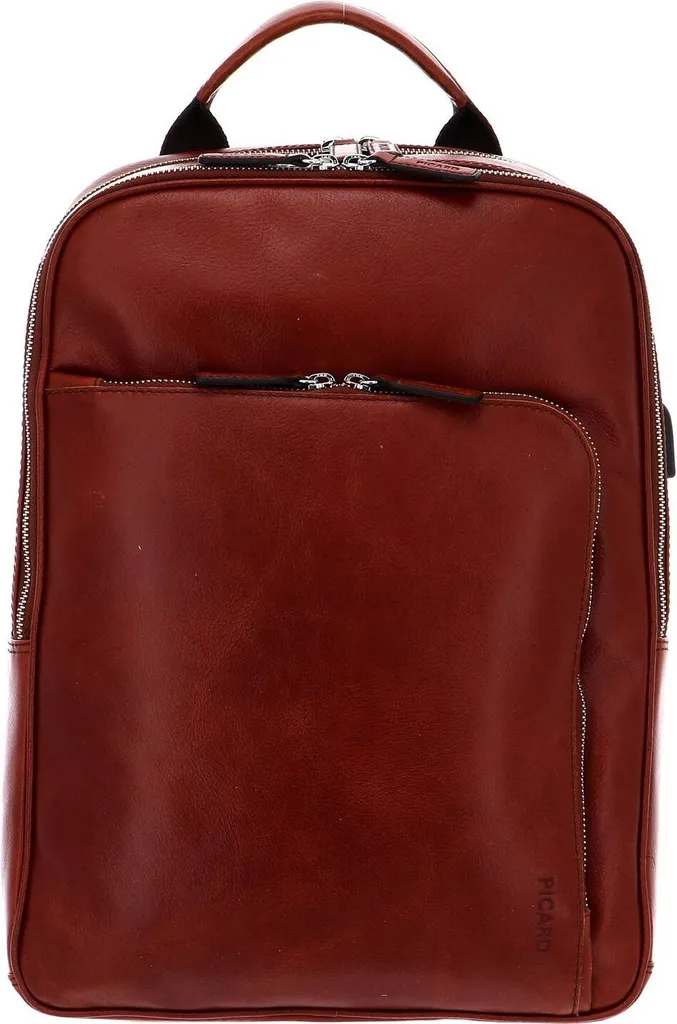 PICARD Buddy Sac à dos ordinateur portable en cuir Cognac pour homme