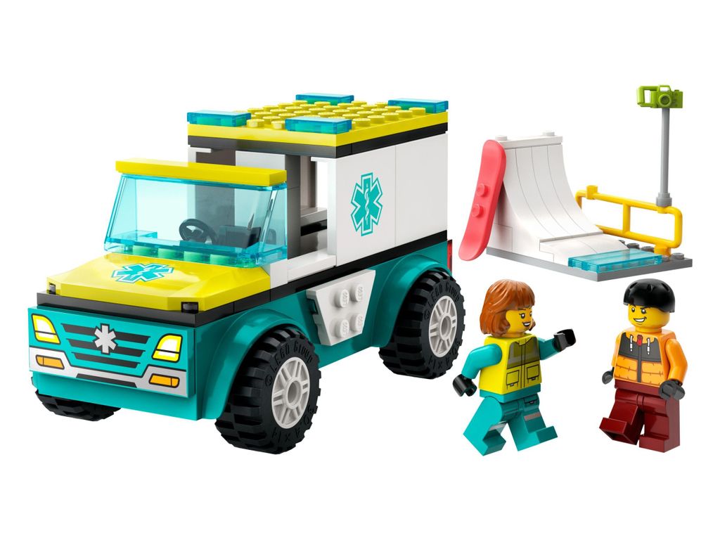 LEGO 60403 City Rettungswagen und Snowboarder Produktbild 