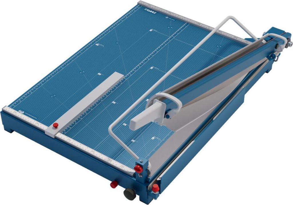 Dahle 599 Profi Hebelschneider, Werkstoffmesser, A2 (700mm), Schnitthöhe 3,5 cm 23,3 kg, Maße 55 x 75 x 12,5cm, Bügelpressung
