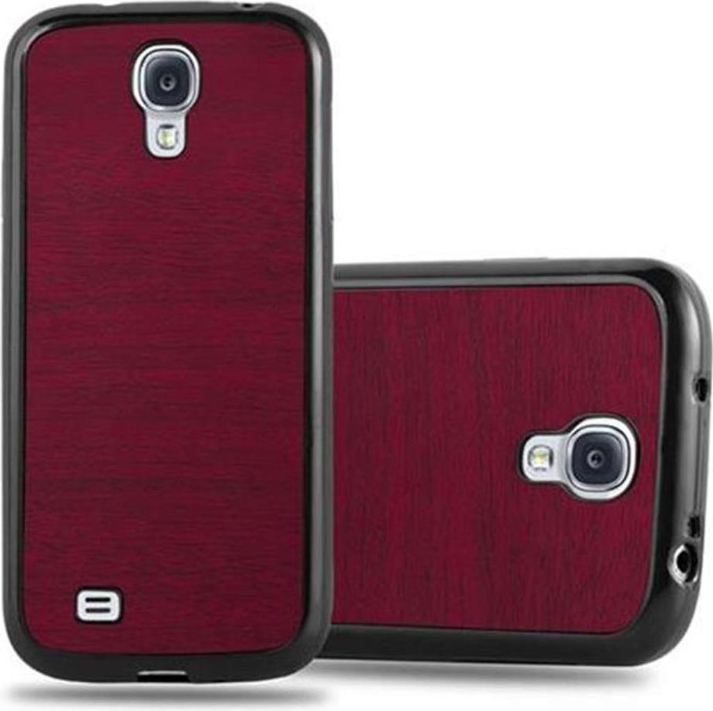 Cadorabo Handyhülle für Samsung Galaxy S4 in Rot Schutzhülle Hülle Etui Case Cover TPU Silikon