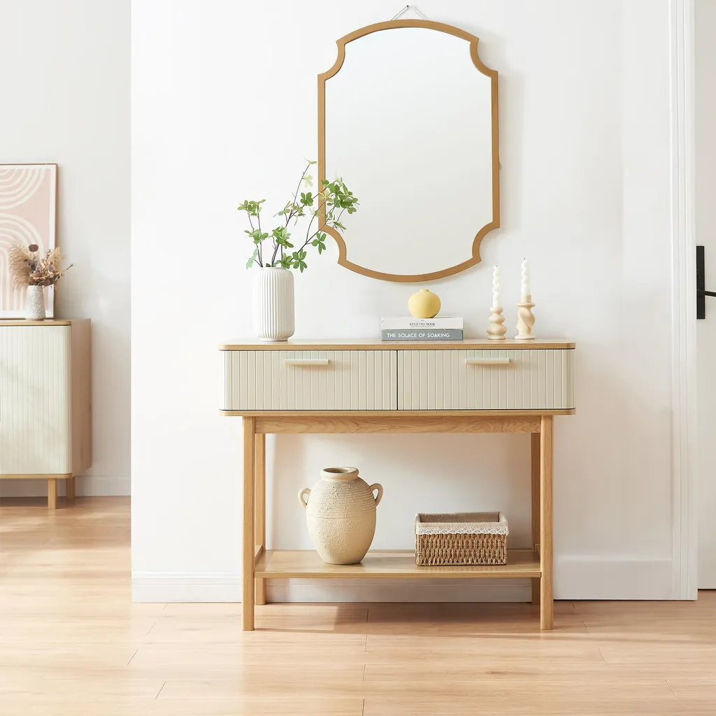 Console de salon Ferrersp 100 cm idéale pour ranger vos accessoires