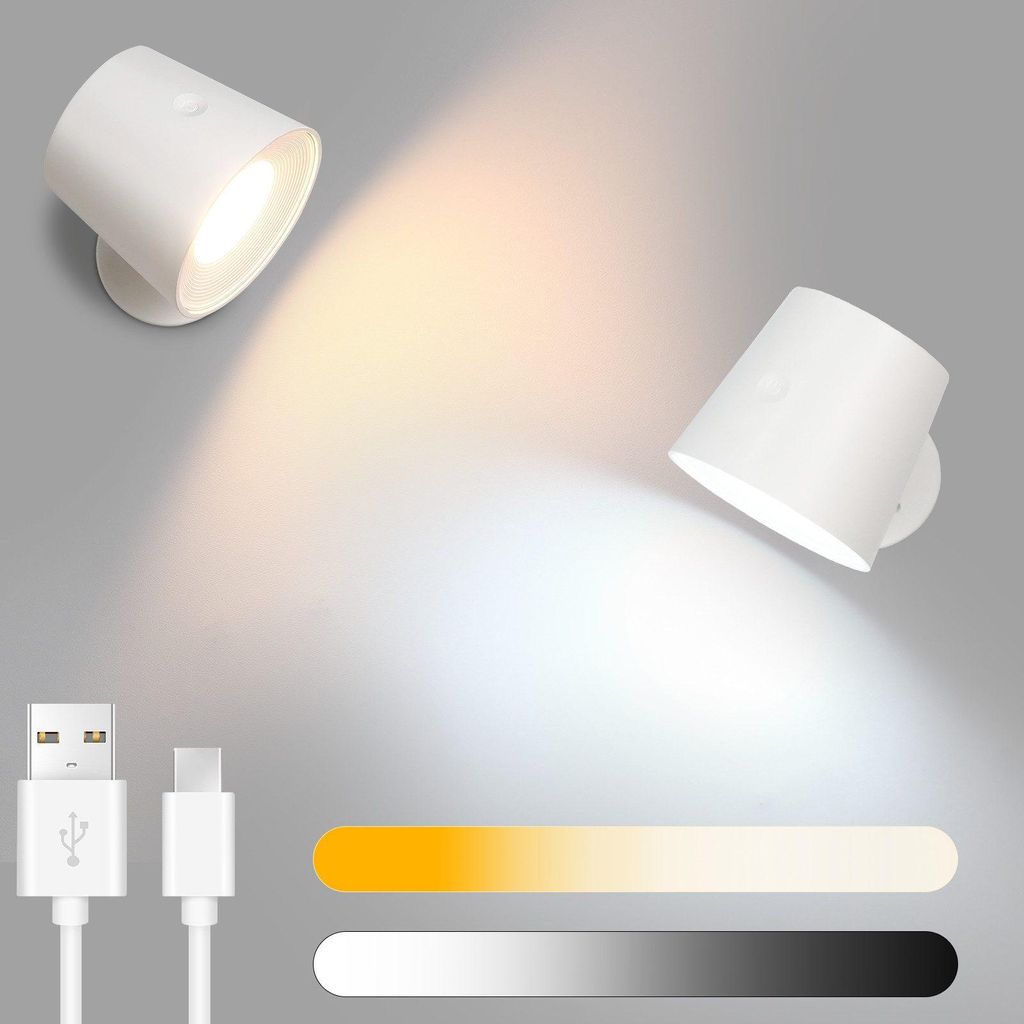 ZMH Applique murale LED Blanc 2 PERSONNES Lampe murale Image du produit 