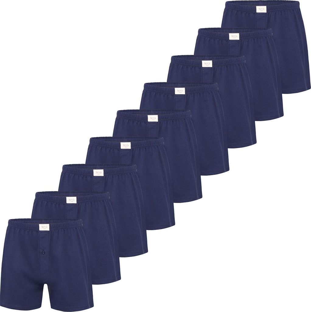 Phil & Co. Berlin Herren Boxer 9-Pack Jersey Loose Fit - navy - Größe 5XL