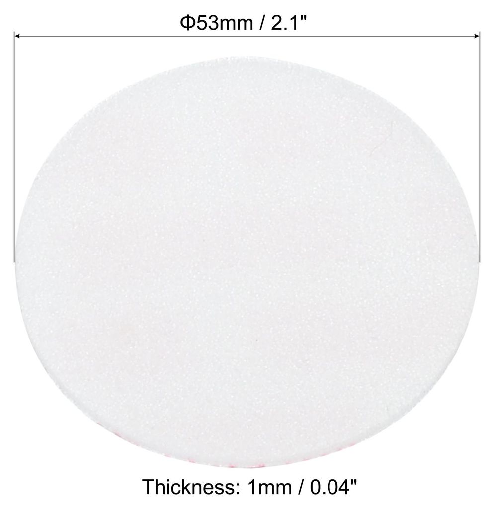 53mm/2.1 Zoll Schaumstoff-Deckel-Dichtung, 100 Stš¹ck PS-Schaumstoff-Dichtungen, druckempfindliche Versiegelung fš¹r Flaschendeckel, wei? rot