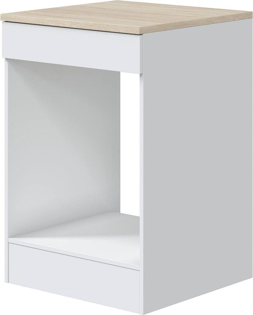 Dmora Küchenvitrine Pau 60x60x90 cm Weiß ein Fach