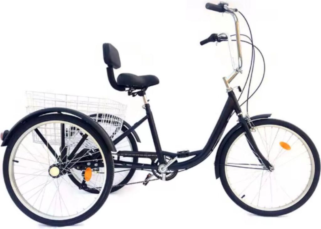 Triciclo per adulti 24" - Trike a 6 velocità per anziani - Immagine del prodotto 